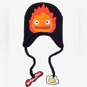 Studio Ghibli Howl's Moving Castle Calcifer Breakfast Tassel Beanie